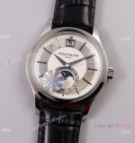 GR factory V2 Patek Philippe Geneve 5205g Moonphase White Dial Watch Swiss Grade 1